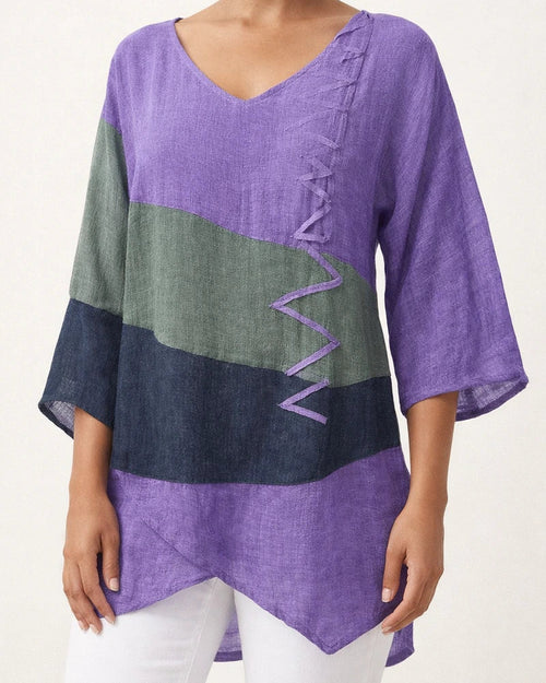 Women's New Arrival Casual Fashion Loose-Fit Long-Sleeve V-Neck Printed T-Shirt Top | JRSEE:7ec77f64-5686-4bfd-babe-4e3e0e02c57a