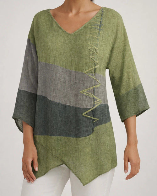 Women's New Arrival Casual Fashion Loose-Fit Long-Sleeve V-Neck Printed T-Shirt Top | JRSEE:7b041727-c39a-4dac-8d9b-bf8fa0fc7f4f