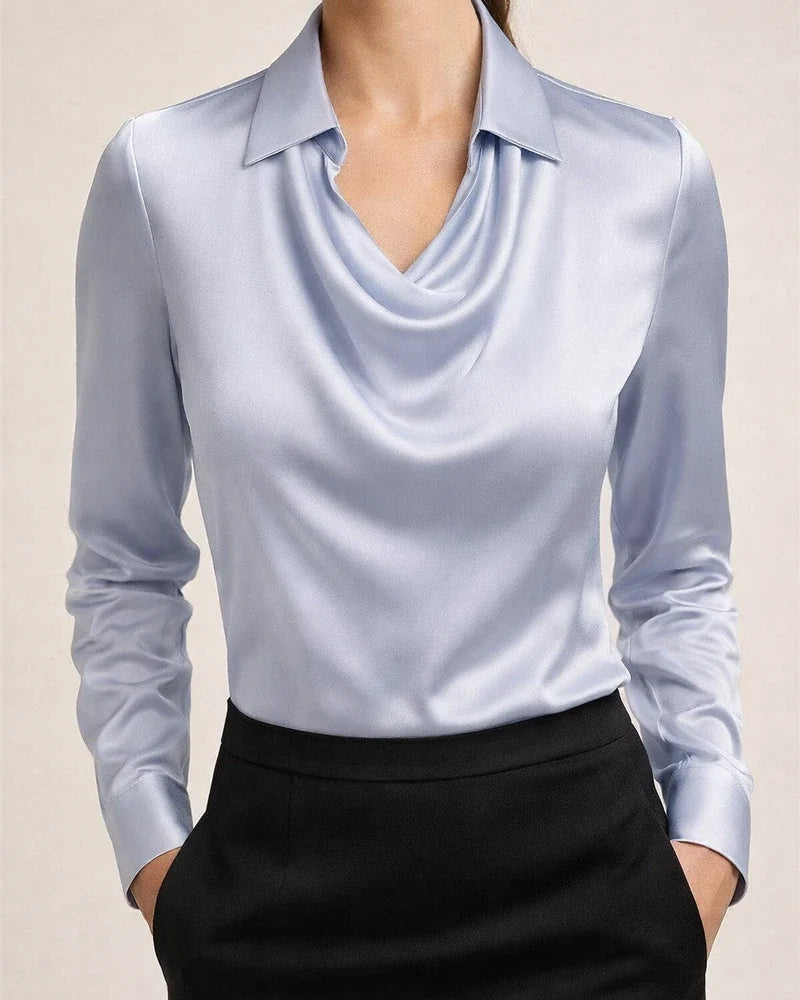 Women's New Arrival Elegant Simple Spread Collar Shirt Collar Ladies Rayon Top | JRSEE:6c41afbe-f4ce-4d2d-96ba-d838b50e0225