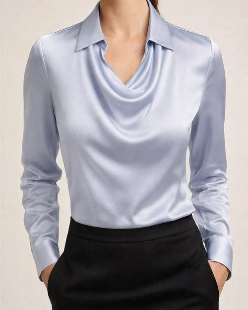 Women's New Arrival Elegant Simple Spread Collar Shirt Collar Ladies Rayon Top | JRSEE:6c41afbe-f4ce-4d2d-96ba-d838b50e0225
