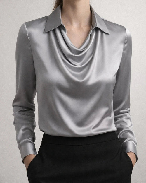 Women's New Arrival Elegant Simple Spread Collar Shirt Collar Ladies Rayon Top | JRSEE:6df6c176-788d-4b13-b84c-afdd6bb7ff6f