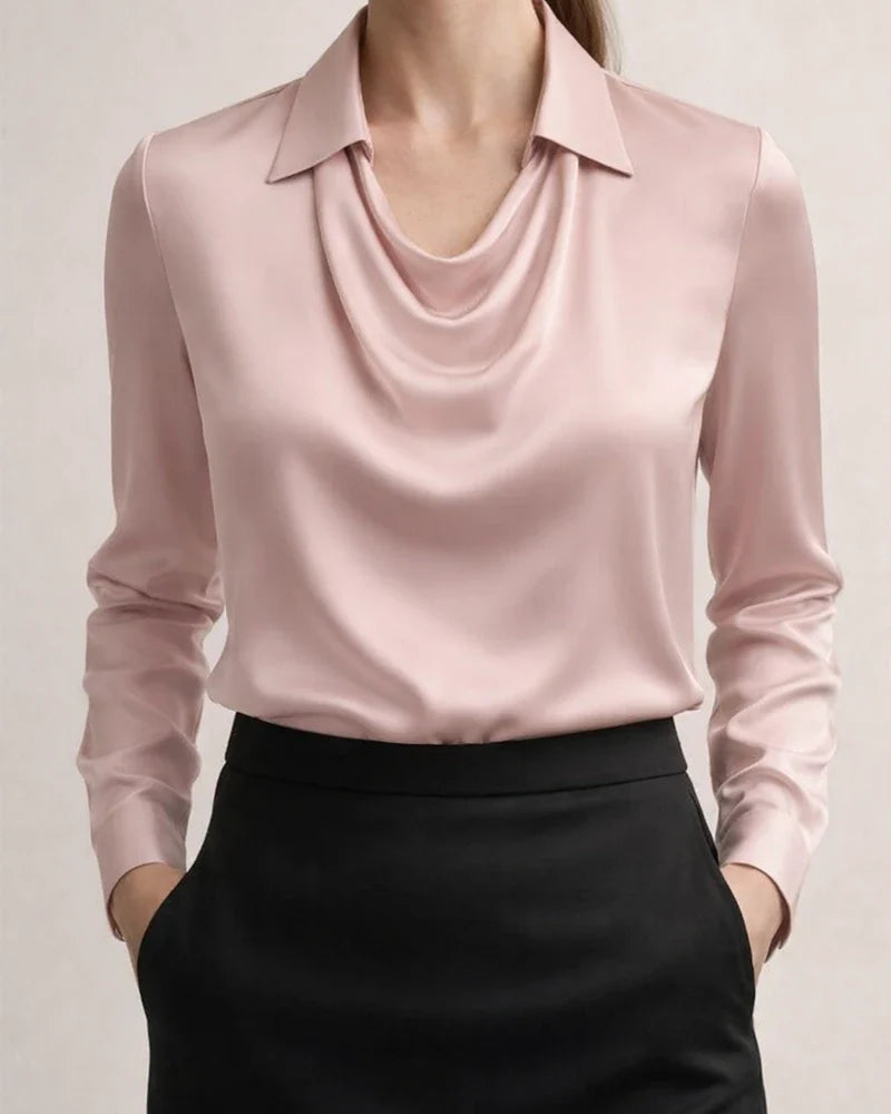 Women's New Arrival Elegant Simple Spread Collar Shirt Collar Ladies Rayon Top | JRSEE:2ec32299-3aa6-4e74-bb34-1cebe4d4224d