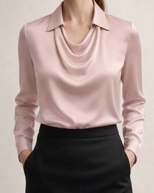 Women's New Arrival Elegant Simple Spread Collar Shirt Collar Ladies Rayon Top | JRSEE:2ec32299-3aa6-4e74-bb34-1cebe4d4224d