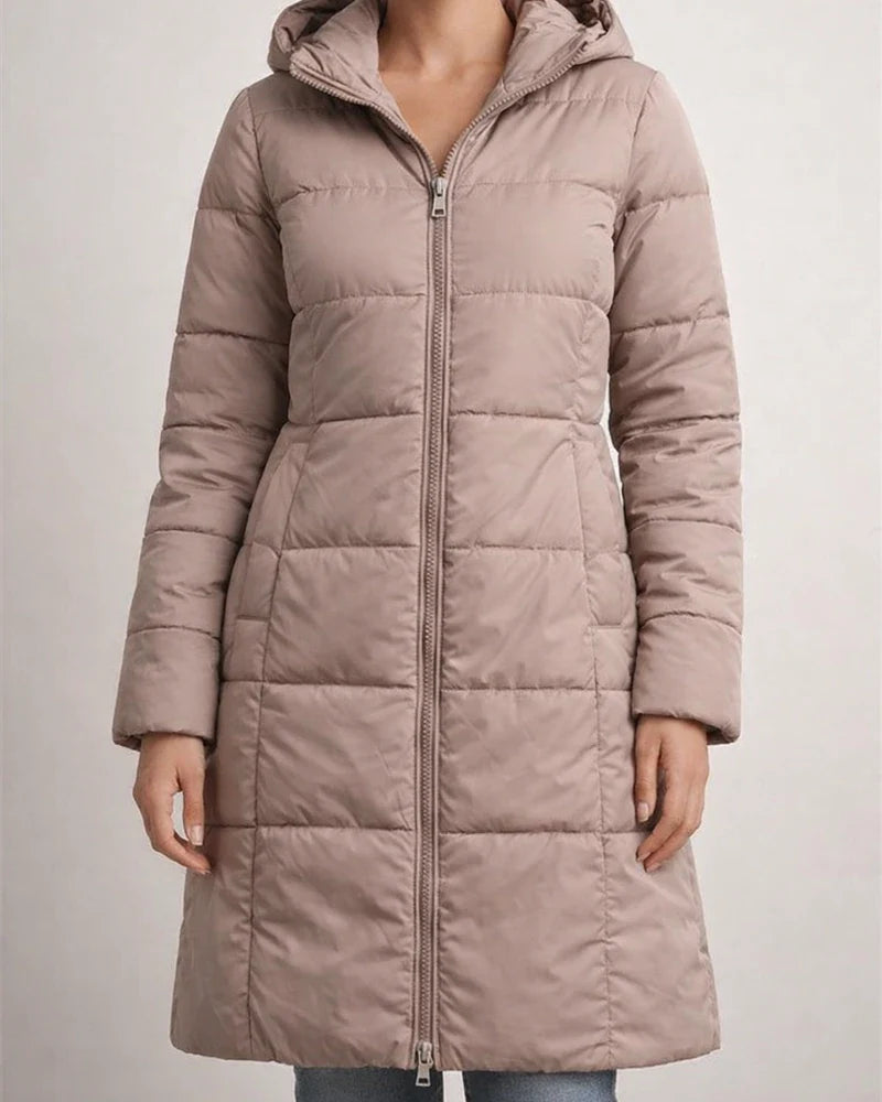 Women's New Autumn/Winter Mid-Length Thickened Fashion Casual Solid Color Cotton Jacket | JRSEE:6af14773-08a9-4579-b5af-eda2333eacdd