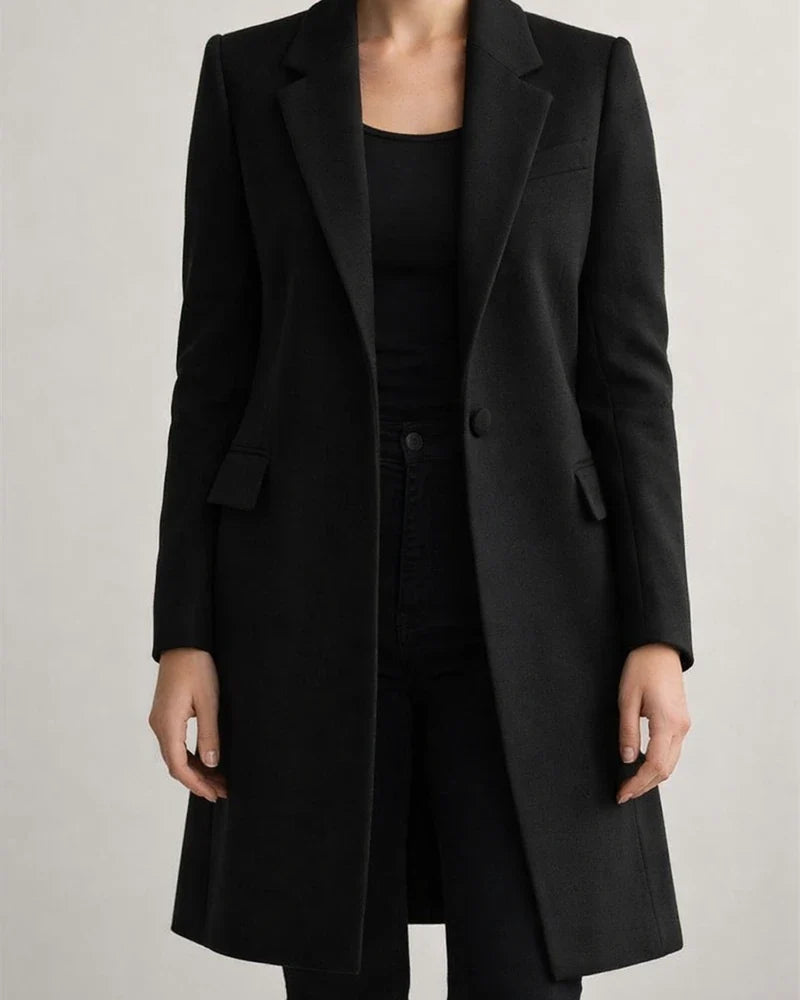 Women's New Commuter Style Winter Medium-length Lapel Buttons Solid Color Urban Casual Small Suit | JRSEE:61c59569-8e6d-4803-ac85-17b3ad0e0560
