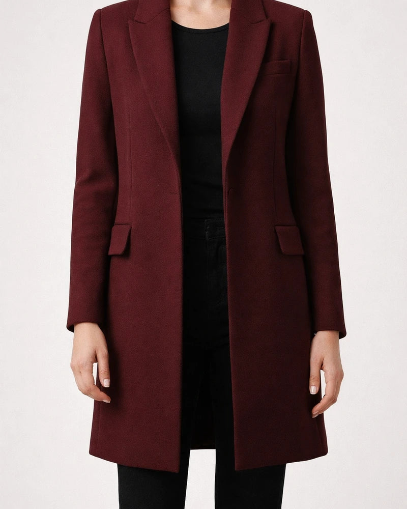 Women's New Commuter Style Winter Medium-length Lapel Buttons Solid Color Urban Casual Small Suit | JRSEE:ff881ea8-1dee-4a93-a50b-4d384ca20d54