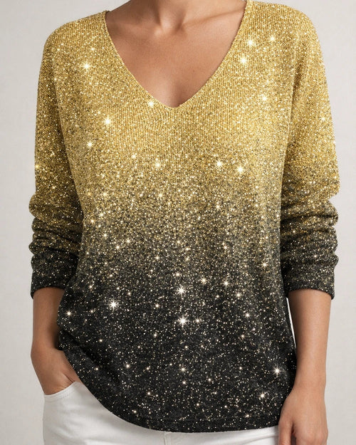 Women's New Drop-Shoulder V-Neck Long-Sleeve 3D Printed Top T-Shirt 2 | JRSEE:5e1efadc-0520-46b5-8b22-6c986bc81c31