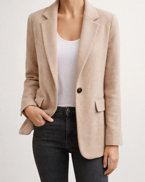 Women's New Fall and Winter Casual Tweed Lapel Button Suit Jacket | JRSEE:4a59955a-161a-4f43-aa9c-8f23dd86e3a6