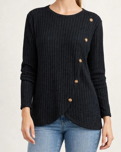 Women's New Fall and Winter Long-sleeved Round Neck Tulip Hem Bottoming Shirt T-shirt | JRSEE:a71ba27e-f82e-4146-b1c1-8e64b787904e