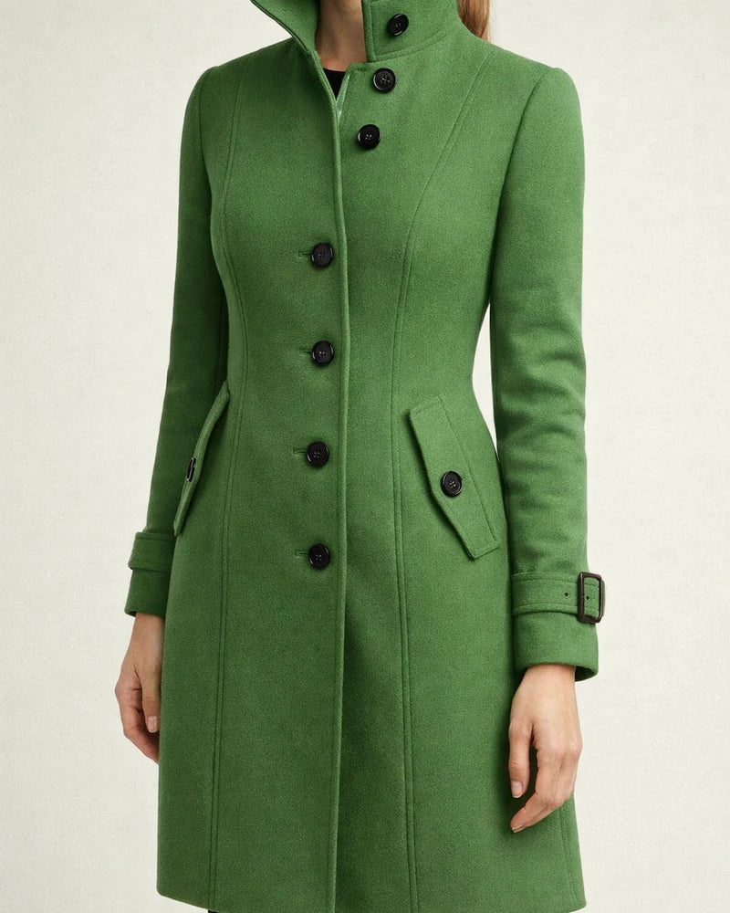 Women's New Fall and Winter Slim Tweed Coat Solid Color Coat | JRSEE:c9f590bf-17b1-41b8-a095-ec3f459d1e58
