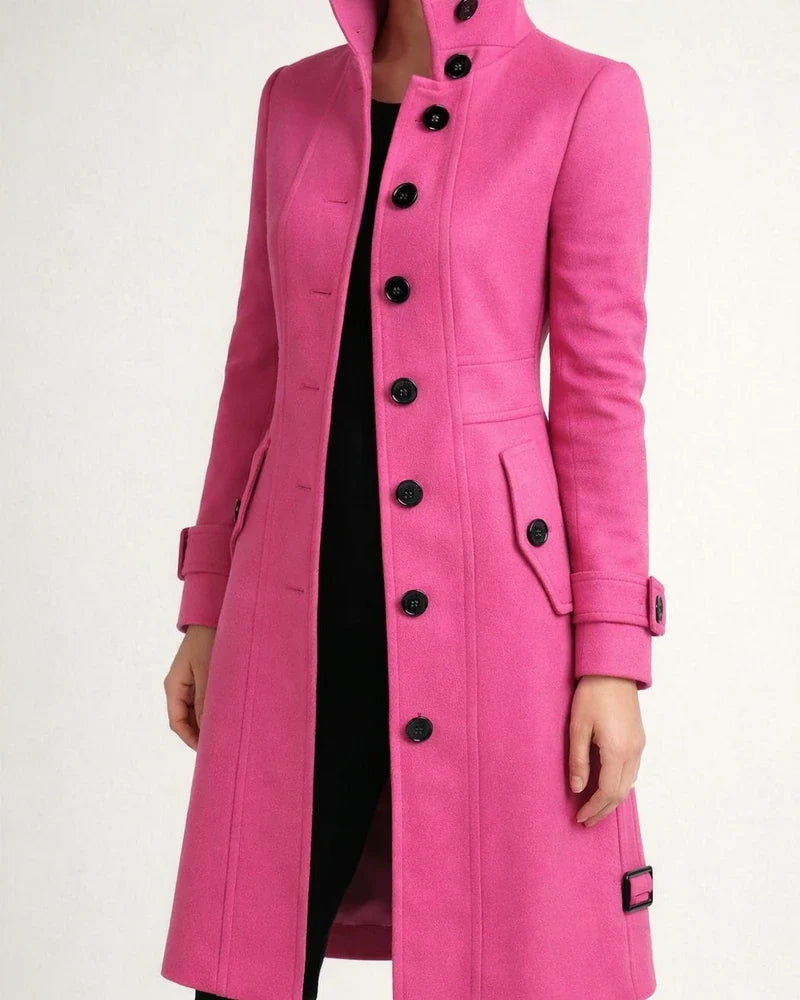 Women's New Fall and Winter Slim Tweed Coat Solid Color Coat | JRSEE:1b11fb6b-48ef-4e8d-a206-b096952d0e3a