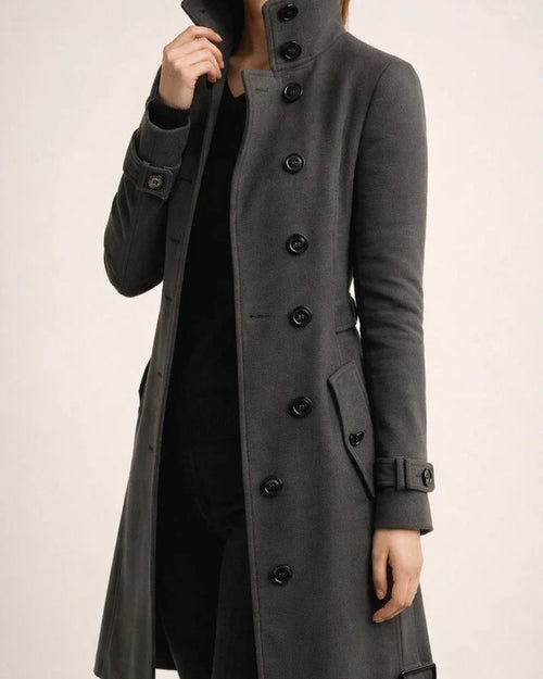 Women's New Fall and Winter Slim Tweed Coat Solid Color Coat | JRSEE:550fe1e0-1924-4378-bc79-31cdb96000d8