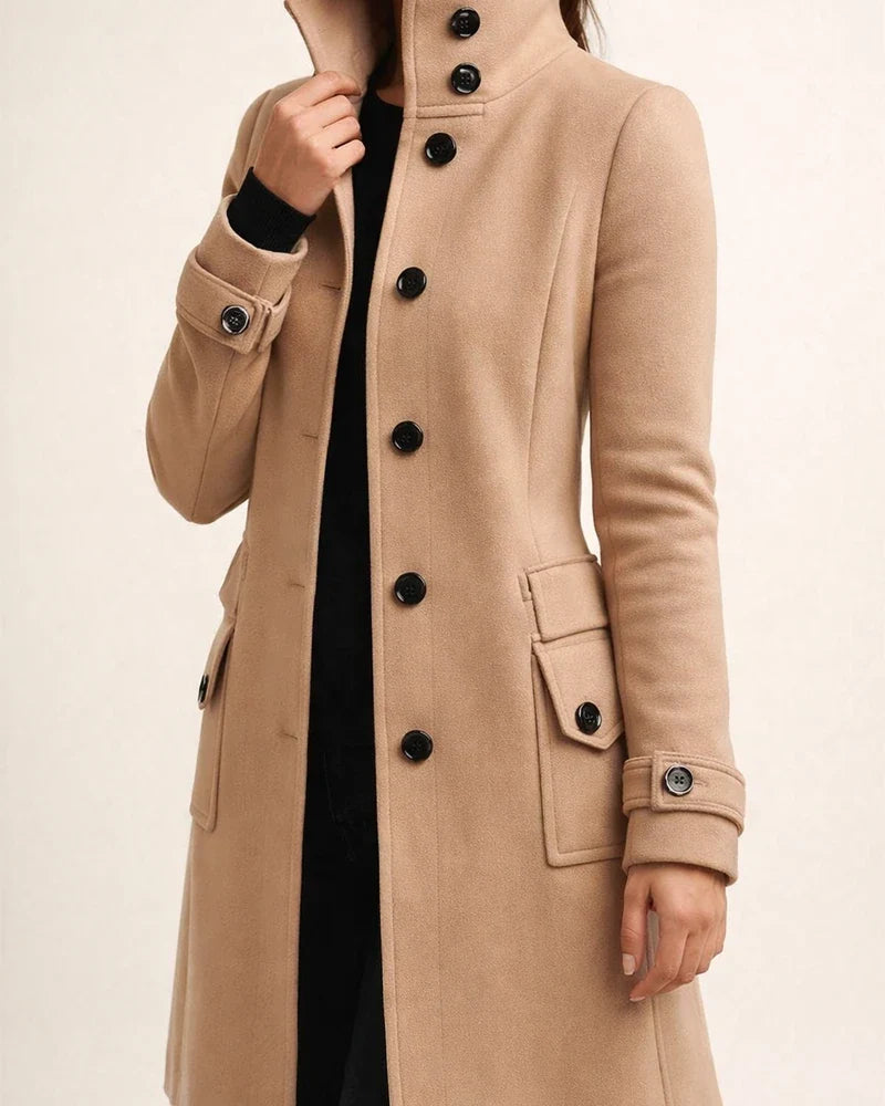 Women's New Fall and Winter Slim Tweed Coat Solid Color Coat | JRSEE:b902fabf-817c-44e9-9042-5e90c98f2ee7