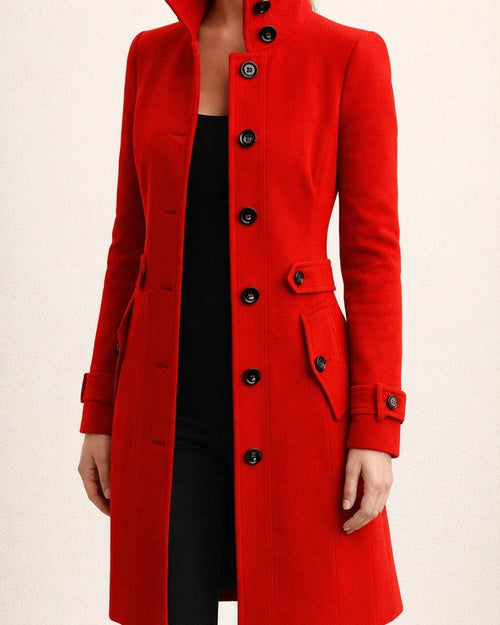 Women's New Fall and Winter Slim Tweed Coat Solid Color Coat | JRSEE:3abb083a-7eda-428c-b1de-735a1cb92b55
