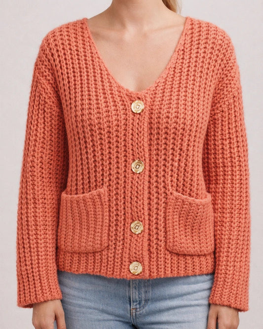 Women's New Fall and Winter Solid Color Thick Needle Sweater Coat Loose Soft Knitted Cardigan | JRSEE:923152c7-8308-42f2-84b0-cb3ce6512634