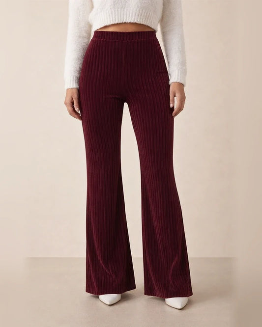 Women's New Fall/Winter High-Waisted Corduroy Flared Pants Solid Color Casual Wide-Leg Long Pants | JRSEE:71394d6f-59fa-4061-a08e-2a4c8626ec4b