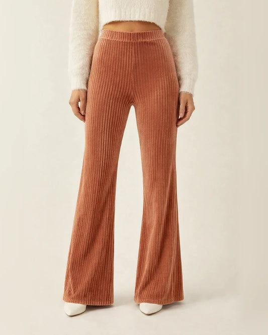 Women's New Fall/Winter High-Waisted Corduroy Flared Pants Solid Color Casual Wide-Leg Long Pants | JRSEE:71ba7460-d250-4e45-8813-fe244f680c70