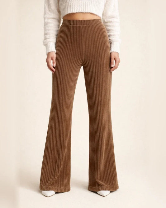 Women's New Fall/Winter High-Waisted Corduroy Flared Pants Solid Color Casual Wide-Leg Long Pants | JRSEE:998b6f12-564c-4ec6-bf79-7656a1fcbb4d