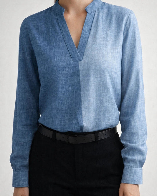 Women's New Fashion V-neck Lace Long-sleeved Shirt Shirt | JRSEE:4a4f0730-f28e-41ae-ad0e-aeb1dd37f31a