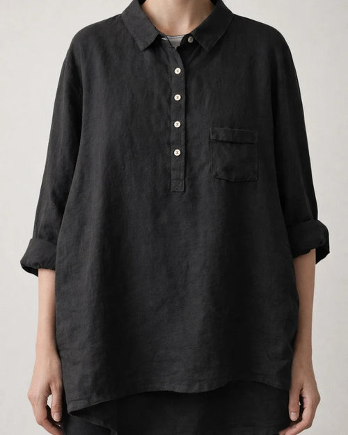 Women's New Long-sleeved Chinese Style Bamboo Hemp Printing Fashionable Versatile Lapel Solid Color Shirt | JRSEE:3a826167-1cce-4d6b-b7e2-556cd5815bb5