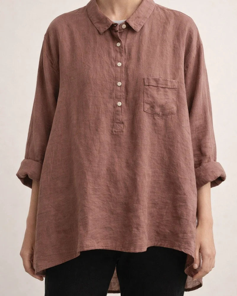 Women's New Long-sleeved Chinese Style Bamboo Hemp Printing Fashionable Versatile Lapel Solid Color Shirt | JRSEE:7c69b796-2c4e-4a14-af79-b49c2b887172