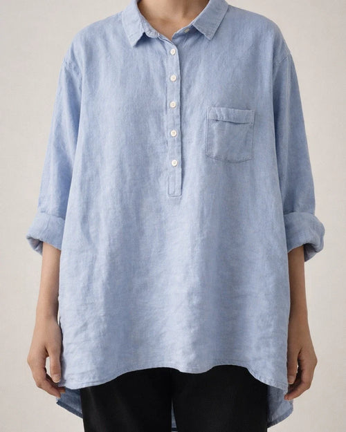 Women's New Long-sleeved Chinese Style Bamboo Hemp Printing Fashionable Versatile Lapel Solid Color Shirt | JRSEE:98ac50bc-01cc-4400-bb68-16b008ef1899