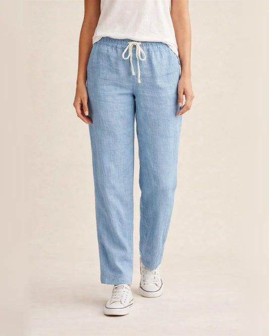Women's New Solid-color Loose Casual Drawstring Elastic Waist Cotton Nine Pants | JRSEE:6e94656d-4e0b-4cf9-b31d-002bbdfd76dc