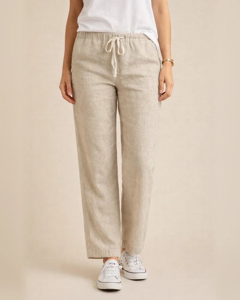 Women's New Solid-color Loose Casual Drawstring Elastic Waist Cotton Nine Pants | JRSEE:9d6e7188-bdcf-4416-b3fb-cf8f7cec4e6c