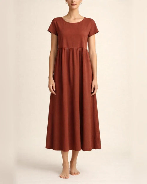 Women's New Solid Color Sleeveless Loose Dress Cotton Linen Round Neck Dresses | JRSEE:0e4f391b-cff9-4036-b307-072bfa2b1199