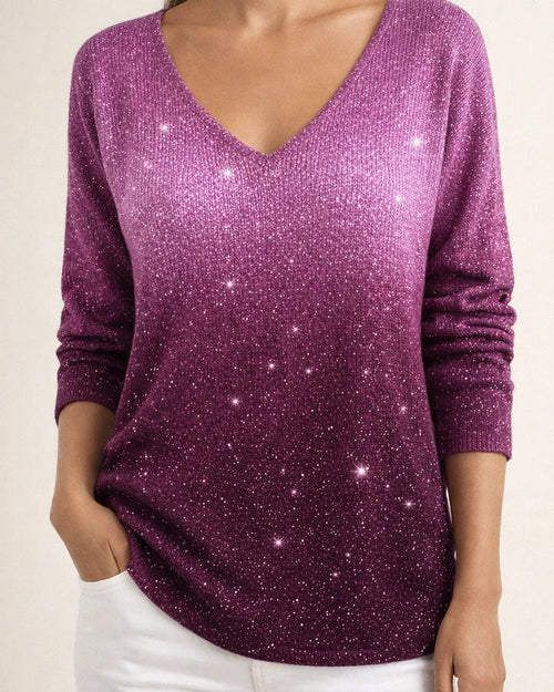 Women's New Style Drop-Shoulder V-Neck Long-Sleeve 3D Printed T-Shirt Top 3 | JRSEE:9b9db794-a11f-496c-8682-8d8884b1eb09