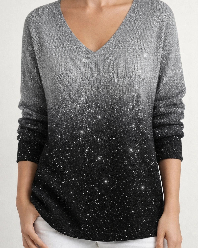 Women's New Style Drop-Shoulder V-Neck Long-Sleeve 3D Printed T-Shirt Top 3 | JRSEE:aff72675-10dd-4aee-9e5a-c23abf43695e