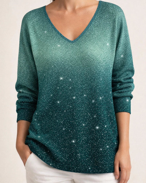 Women's New Style Drop-Shoulder V-Neck Long-Sleeve 3D Printed T-Shirt Top 3 | JRSEE:b1eba596-7926-4d9d-ac0b-9e5efff18f52