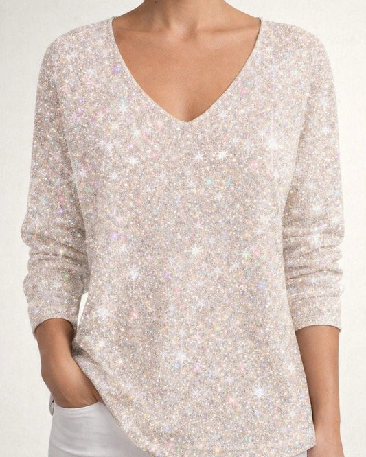 Women's New Style Drop-Shoulder V-Neck Long-Sleeve 3D Printed T-Shirt Top 3 | JRSEE:ac57d20d-4070-4874-aa48-d394bc04224f