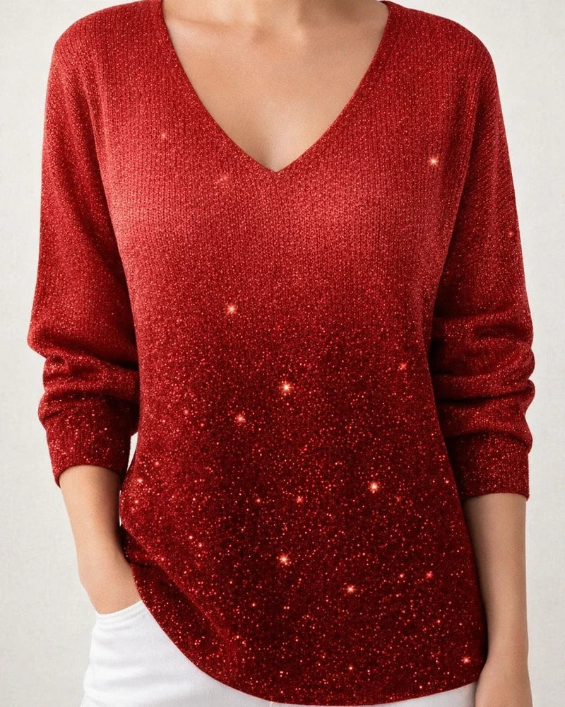 Women's New Style Drop-Shoulder V-Neck Long-Sleeve 3D Printed T-Shirt Top 3 | JRSEE:d3652612-8a53-4fa1-ad8a-3e2c0780709b