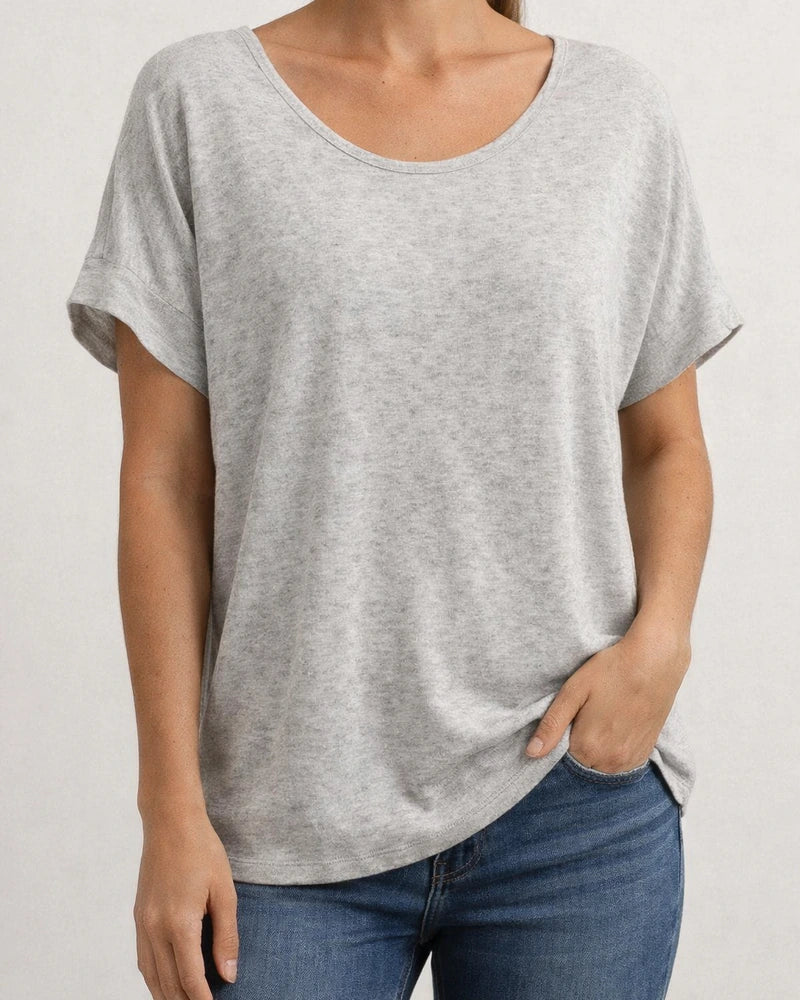 Women's New Summer V-neck Solid Color Short-sleeved T-shirt | JRSEE:096020ba-c56c-48c2-8dfe-1a9dab3f2fd3