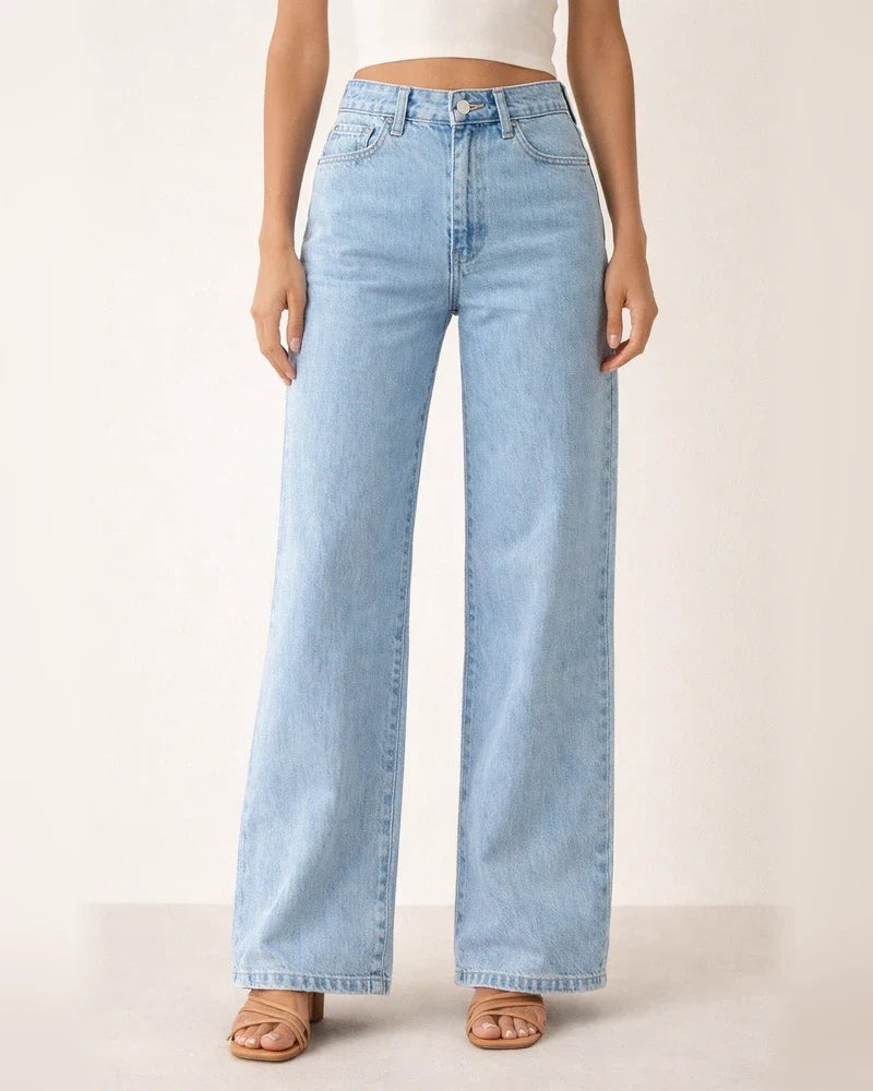 Women's New Wide-Leg Jeans Fashionable Denim Pants | JRSEE:72d3796b-e480-445d-9b5b-74bf68ac1551