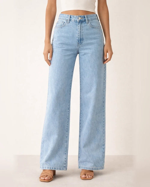 Women's New Wide-Leg Jeans Fashionable Denim Pants | JRSEE:72d3796b-e480-445d-9b5b-74bf68ac1551