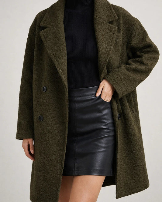Women's New Winter Fashion Fleece Long Lapel Collar Coat | JRSEE:72924e5a-383c-4ecf-84be-29ad959960f8