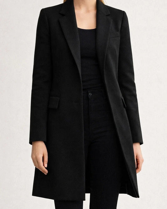 Women's New Winter Section of Medium-length Buttons Solid Color Tweed Women's Coat | JRSEE:10304a4b-4111-45ef-8687-b7571bf16362
