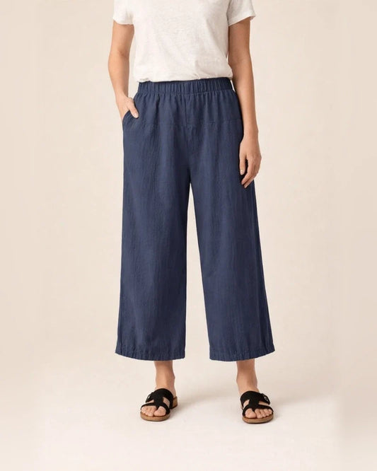 Women's Pants New Loose High-waisted Cotton and Linen Nine-minute Solid-color Pants | JRSEE:20cb9994-f64d-4120-aff1-5a9a11aaad49