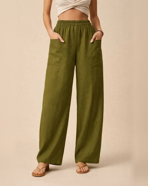 Women's Pants Solid Color Pockets Women's Solid Color Pants Elastic Pants Pants | JRSEE:db50041e-c9d5-4da2-b1f0-f41f30ee49eb