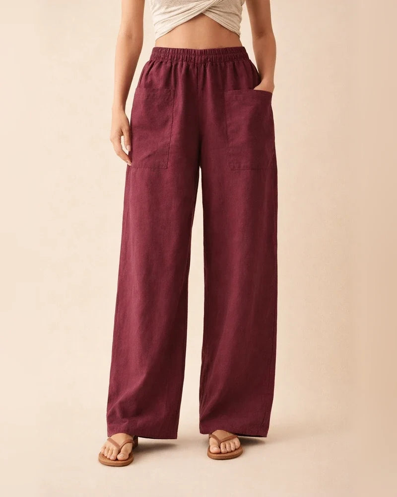 Women's Pants Solid Color Pockets Women's Solid Color Pants Elastic Pants Pants | JRSEE:04a93c41-fd3d-4b26-9817-1e5f962c09e8