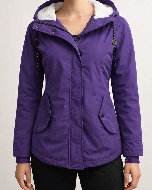 Women's Parka Street Fall Winter Long Coat Windproof Warm 3 in 1 Loose Casual Sports Jacket Long Sleeve Solid Color Zipper Purple Blushing Pink Waterpoof Daily Wear Down Parkas Lined | JRSEE:8dd41f1d-6711-446a-83cf-9a7727d0e2fb