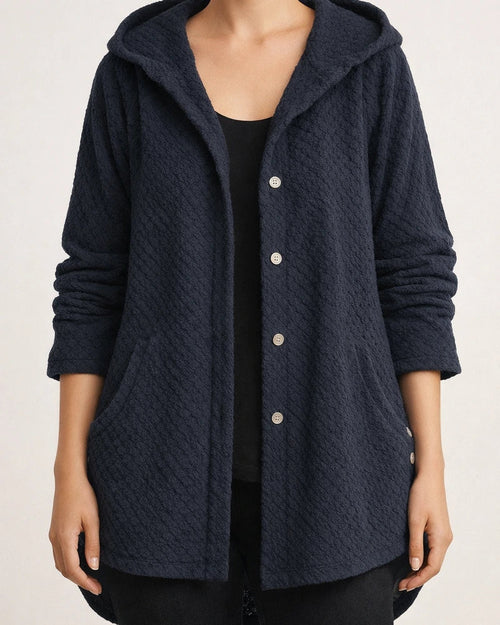 Women's Plus Size Teddy Coat Winter Coat Button Pocket Plain Outdoor Causal Long Sleeve Hoodie Regular Winter Fall Black Blue Khaki XL XXL 3XL 4XL 5XL | JRSEE:7ac9f30b-913e-4240-8dae-cb58d0192214