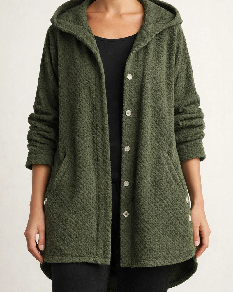 Women's Plus Size Teddy Coat Winter Coat Button Pocket Plain Outdoor Causal Long Sleeve Hoodie Regular Winter Fall Black Blue Khaki XL XXL 3XL 4XL 5XL | JRSEE:14415dc8-3c18-493a-86a6-73d8a00e7084