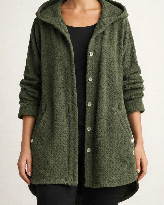 Women's Plus Size Teddy Coat Winter Coat Button Pocket Plain Outdoor Causal Long Sleeve Hoodie Regular Winter Fall Black Blue Khaki XL XXL 3XL 4XL 5XL | JRSEE:14415dc8-3c18-493a-86a6-73d8a00e7084