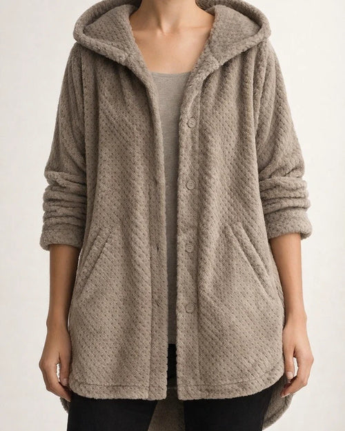 Women's Plus Size Teddy Coat Winter Coat Button Pocket Plain Outdoor Causal Long Sleeve Hoodie Regular Winter Fall Black Blue Khaki XL XXL 3XL 4XL 5XL | JRSEE:7ec93825-17d8-4630-b512-1c6307c17c2b