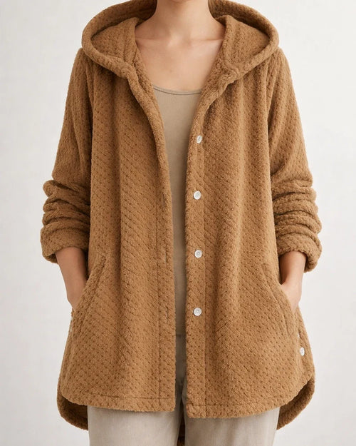 Women's Plus Size Teddy Coat Winter Coat Button Pocket Plain Outdoor Causal Long Sleeve Hoodie Regular Winter Fall Black Blue Khaki XL XXL 3XL 4XL 5XL | JRSEE:f8400ea5-2df7-473d-9a44-8373b6417b20