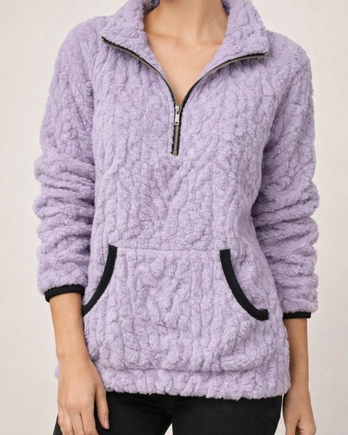 Women's Pullover Active Basic Sherpa Fleece Black Blue Purple Solid Color Plain Loose Fit Long Sleeve Fleece S M L XL XXL 3XL | JRSEE:4f761bee-9d42-4a91-93e6-6d9b98c814bd
