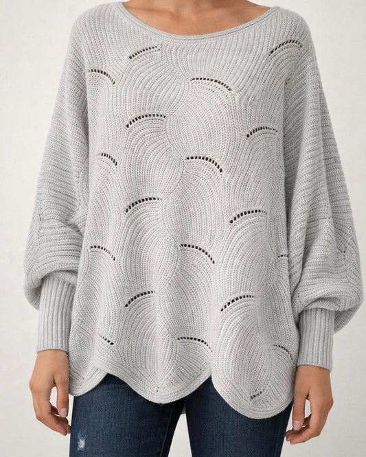 Women's Pullover Sweater Jumper Hollow Out Knitted Solid Color Stylish Basic Casual Long Sleeve Plus Size Lantern Sleeve Oversized Sweater Cardigans Boat Neck Fall Spring Summer Yellow Blushing Pink | JRSEE:7d2895fa-217b-475d-a24f-766933e6462b